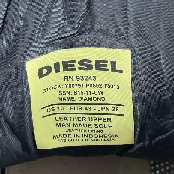 Diesel Black and Gray High-Top Sneakers - Picture 2 of 10